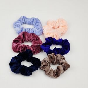 Velvet Scrunchie Hair Ties Bundle Of 6